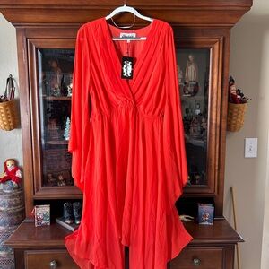 Meghan LA Vibrant Orange Dress NWT